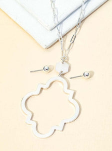 Silver Lucky Charm Pendant Necklace