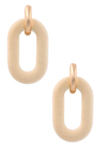 Ivory Shea Oval Earrings