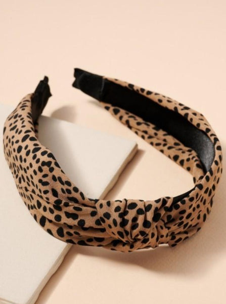 Beige Cheetah Headband