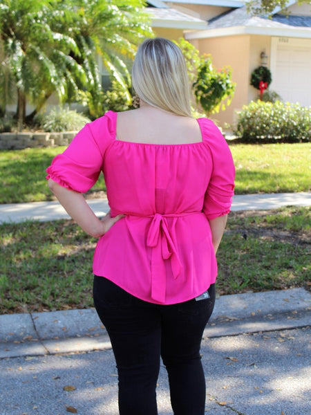 Hot Pink Sunset Top Curvaceous