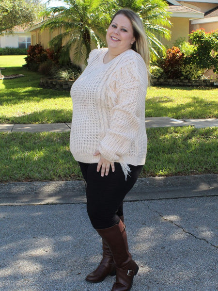 Fringe Pullover - Curvaceous